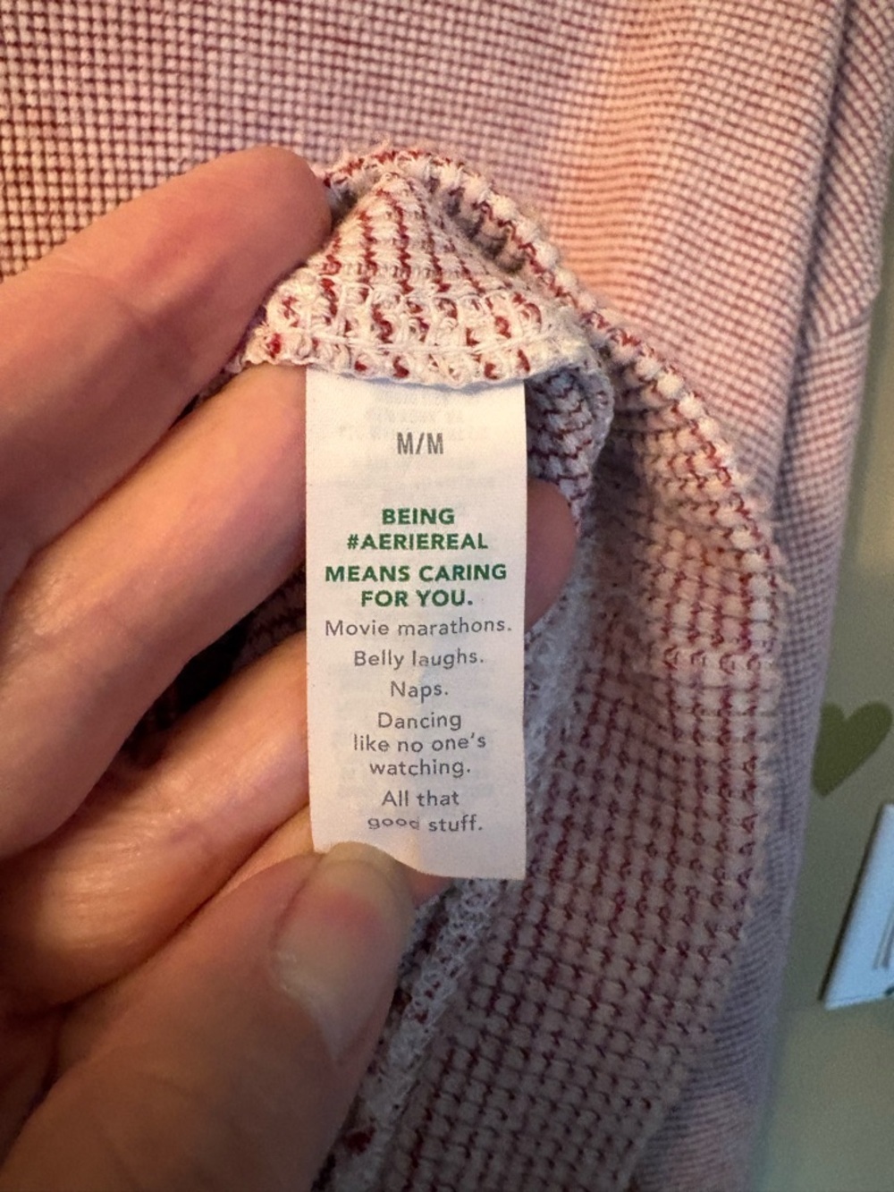 Aerie "Forever Real" Pink Waffle Knit Oversized Crewneck Sweater - Picture 10 of 15